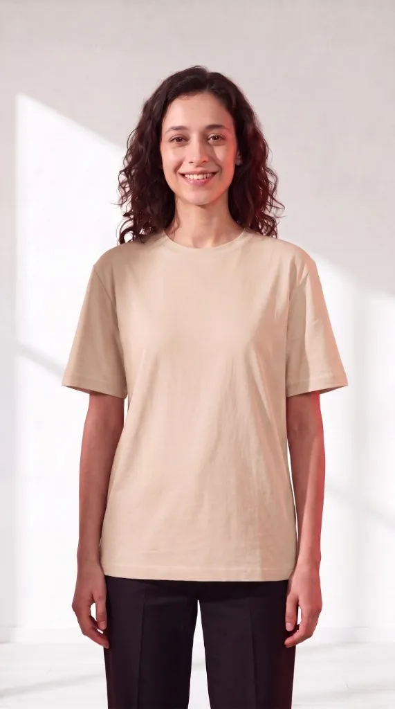 Talent in a blank tee